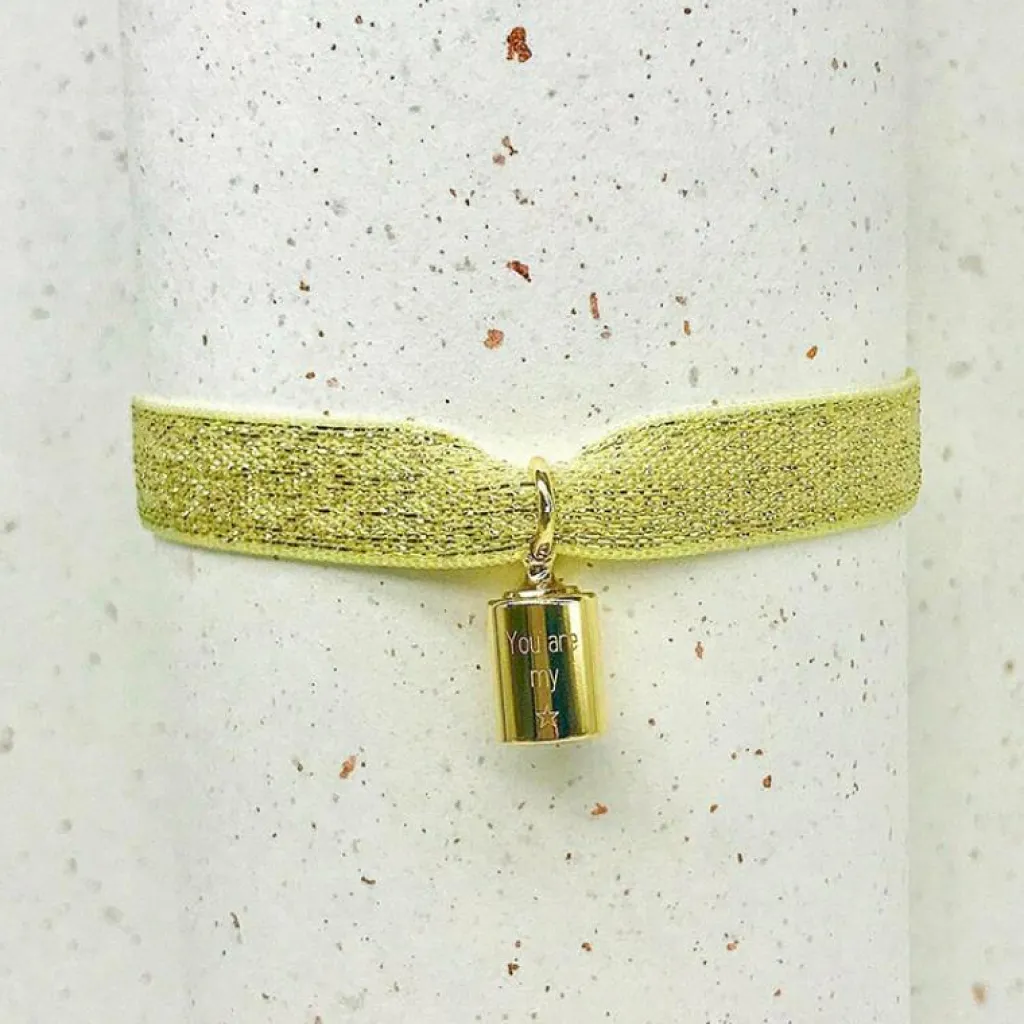 Mon Petit Poids Pendentif personnalisable plaqué or jaune