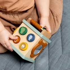 Outlet Petit cube d'activité en bois All animals Balle / Cube D'Activités