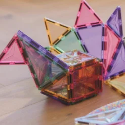 Cleverclixx Petit kit de construction magnétiques couleur pastel (36 pièces)