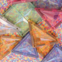 Cleverclixx Petit kit de construction magnétiques couleur pastel (36 pièces)