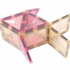 Cleverclixx Petit kit de construction magnétiques couleur pastel (36 pièces)