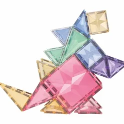 Cleverclixx Petit kit de construction magnétiques couleur pastel (36 pièces)