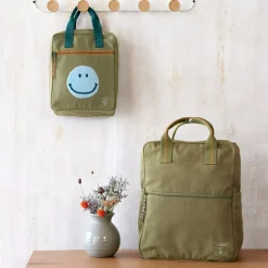 Best Petit sac à dos carré Little One & Me olive Sac À Dos Bébé