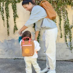 Lässig Petit sac à dos carré Little One & Me caramel