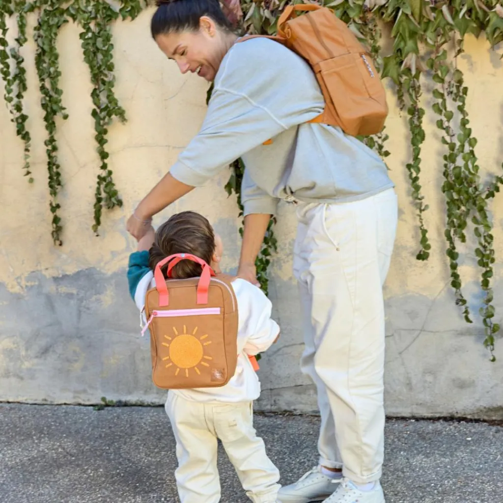 Lässig Petit sac à dos carré Little One & Me caramel