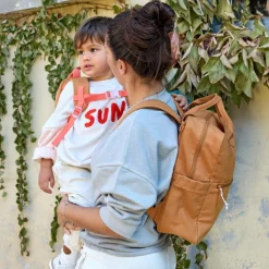 Lässig Petit sac à dos carré Little One & Me caramel
