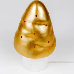 Clearance Petite lampe veilleuse champignon Doré Veilleuse Décorative