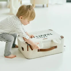 Enfant Childhome Petite valise Mini traveller Teddy écru