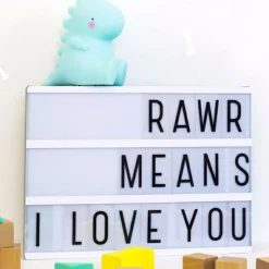 A Little Lovely Company Petite veilleuse dinosaure bleu (12 cm)