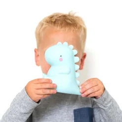 A Little Lovely Company Petite veilleuse dinosaure bleu (12 cm)