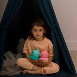 Cloud B Petite veilleuse nomade bébé poulpe bleu