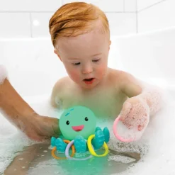 Infantino Pieuvre de bain lumineuse avec anneaux
