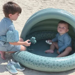 Enfant Swim Essentials Piscine enfant avec auvent Léopard vert (100 cm)