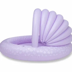 Hot Piscine enfant avec auvent Léopard lila (100 cm) Enfant Piscine Enfant