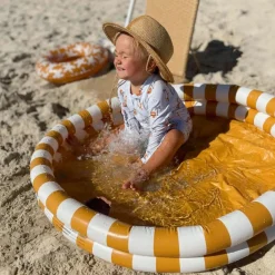 Discount Piscine enfant rayé blanc-jaune (102 cm) Enfant Piscine Enfant