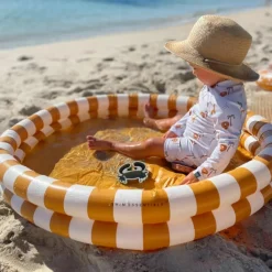 Discount Piscine enfant rayé blanc-jaune (102 cm) Enfant Piscine Enfant