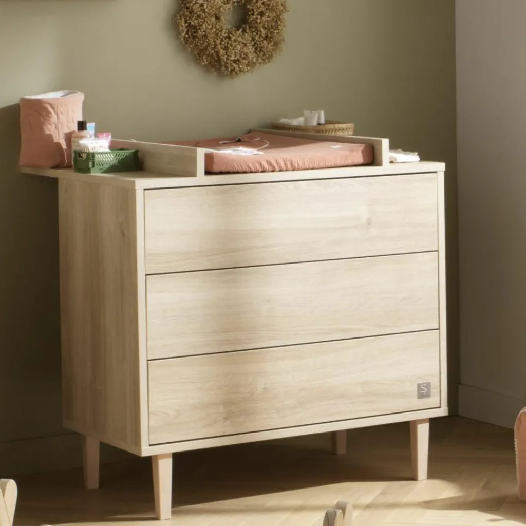 Sale Plan à langer pour commode Paloma Bois 3 tiroirs Plan À Langer