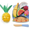 Outlet Planche à découper fruits tropicaux en bois Dînette Et Aliments Factices