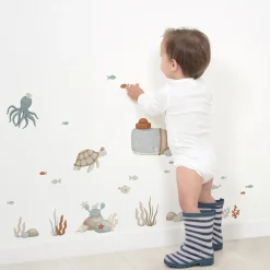 Lilipinso Planche de stickers A3 Animaux marins