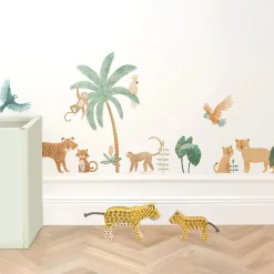 Lilipinso Planche de stickers A3 Animaux de la jungle