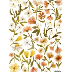 Clearance Planche de stickers A3 fleurs Vintage Flowers Stickers Muraux