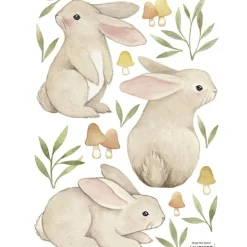 New Planche de stickers A3 Les lièvres Stickers Muraux