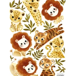 Lilipinso Planche de stickers A3 Little Jungle Animals