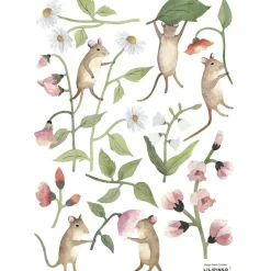 Lilipinso Planche de stickers A3 souris Queyran