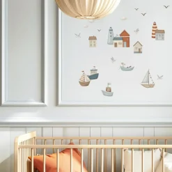 Online Planche de stickers A3 Village marins Stickers Muraux