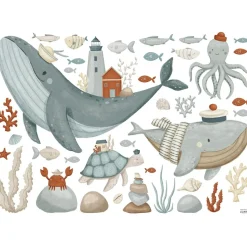 Clearance Planche de stickers Décor L Fonds marins Stickers Muraux