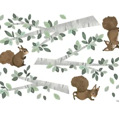 Lilipinso Planche de stickers L Ecureuils (64 x 90 cm)