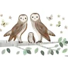 Best Planche de stickers M Famille Chouette (64 x 90 cm) Stickers Muraux