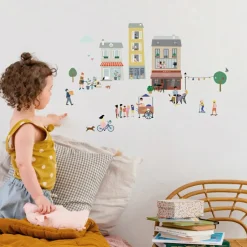 Planche easy stickers Mon village Stickers Muraux