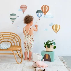 Mimi'lou Planche easy stickers Montgolfière aquarelle