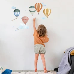 Mimi'lou Planche easy stickers Montgolfière aquarelle