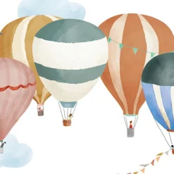 Mimi'lou Planche easy stickers Montgolfière aquarelle