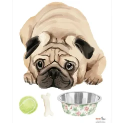 Mimi'lou Planche sticker Carlin Mops (35 x 45 cm)