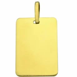 Sale Plaque rectangulaire unie à graver 17 x 12 mm (or jaune 750°) Enfant Médaille & Pendentif Bébé / Enfant