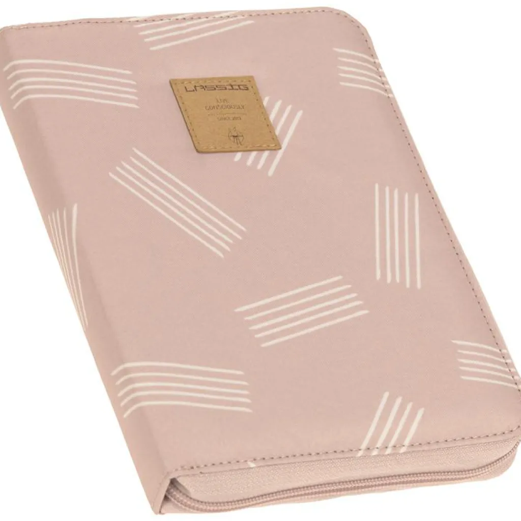 Outlet Pochette carnet de santé Casual Rayures rose Protège Carnet De Santé