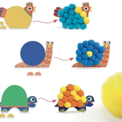 Discount Pompons à coller Animaux tout doux Activités Manuelles