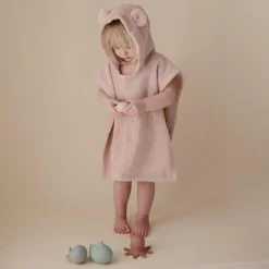Mushie Poncho de bain Bear Blush (1-3 ans)