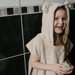 Mushie Poncho de bain Bear Fog (1-3 ans)