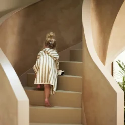 Clearance Poncho de bain en éponge Stripe Olive Green (1-4 ans) Poncho