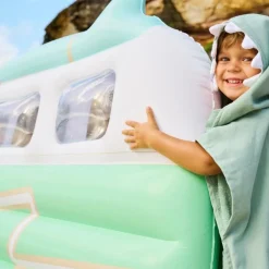 Sunnylife Poncho de plage vert monstre (3 ans et +)