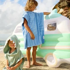 Sunnylife Poncho de plage vert monstre (3 ans et +)