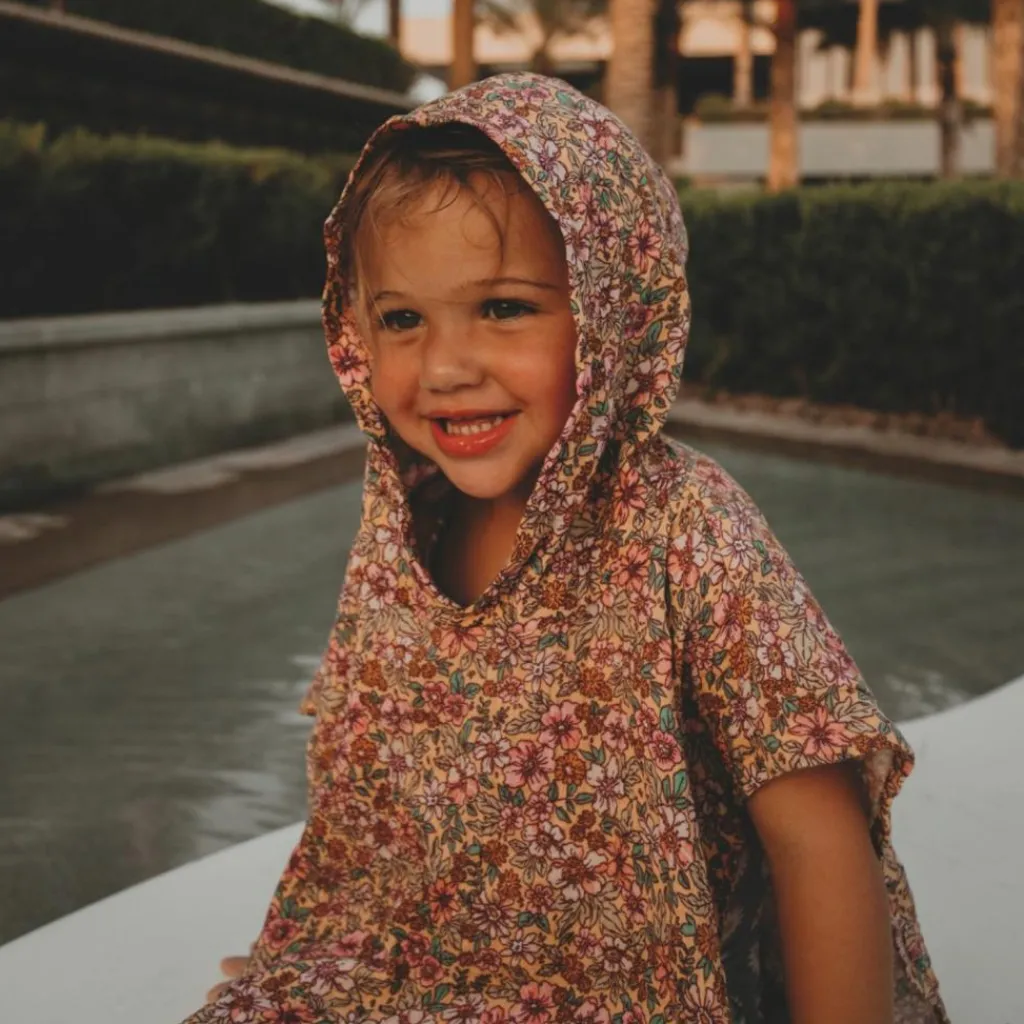 Swim Essentials Poncho enfant Fleur (0-3 ans)