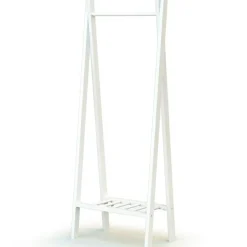 Outlet Portant à vêtements en bois de hêtre Essentiel blanc Portant