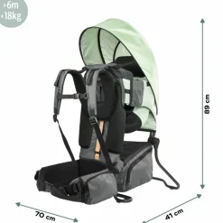 Clearance Porte bébé de randonnée Moov & Hike Vert Sauge Porte Bébé