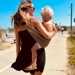 Wildride Porte bébé enfant en lin Brown