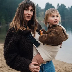 Wildride Porte bébé enfant en lin Sand